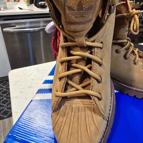 Adidas Superstar BOOT Sand Brown Black (JS0703) Men's Size 10 Boots Shoes NEW - Picture 2 of 12